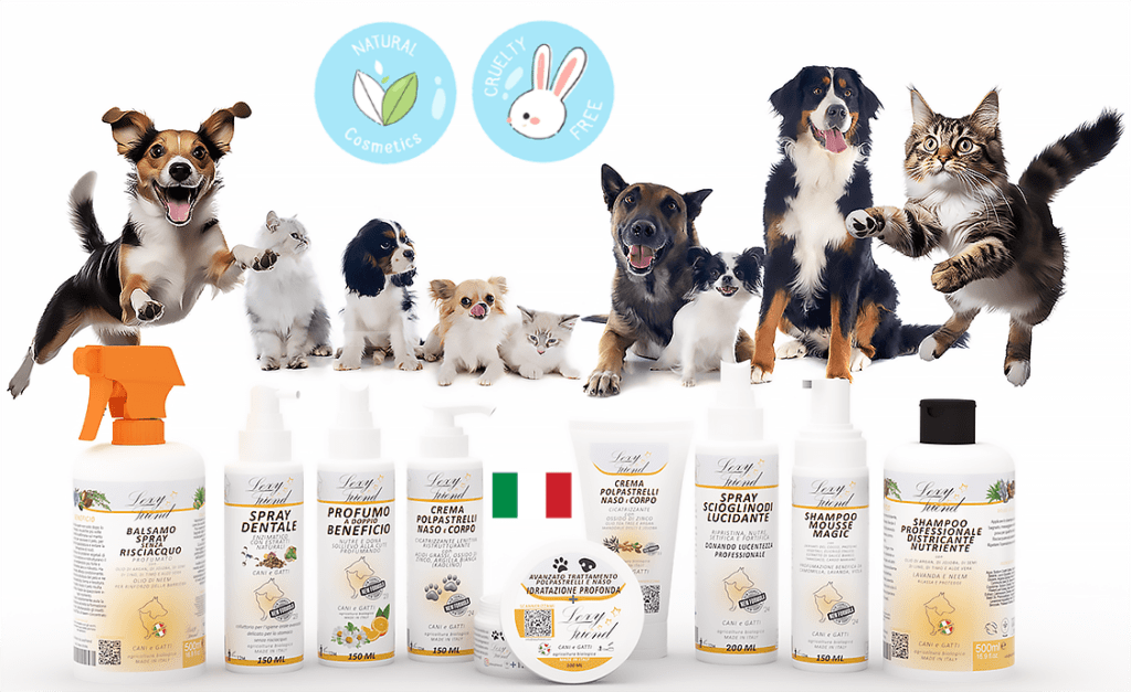 Prodotti Cosmetici per Cani Gatti Naturali Pulizia Pelo Lucido